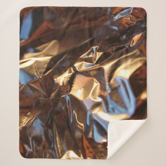 Zwarte en blauwe leren jasje sherpa deken (Voorkant)