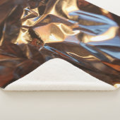 Zwarte en blauwe leren jasje sherpa deken (3/4)