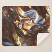 Zwarte en blauwe leren jasje sherpa deken (Voorkant (horizontaal))