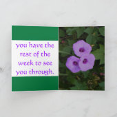 Zwarte en blauwe maandag kaart (Binnen)