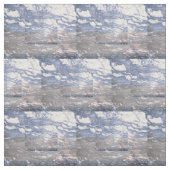 Zwarte en blauwe marmer katoen stof (Swatch)