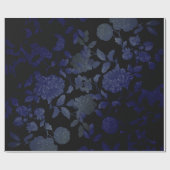 Zwarte en blauwe, moderne  heilbot cadeaupapier (Vlak)