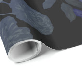 Zwarte en blauwe, moderne  heilbot cadeaupapier (Rol Hoek)