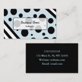 Zwarte en blauwe moderne Visitekaartjes (Voorkant / Achterkant)