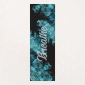 Zwarte en blauwe rook yoga mat (Voorkant)