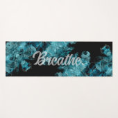 Zwarte en blauwe rook yoga mat (Voorkant (horizontaal))
