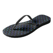 Zwarte en blauwe Stippen Teenslippers (Schuin)