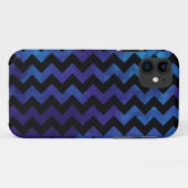 zwarte en blauwe strepen Case-Mate iPhone case (Achterkant (horizontaal))