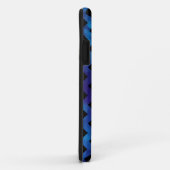 zwarte en blauwe strepen Case-Mate iPhone case (Achterkant/rechts)