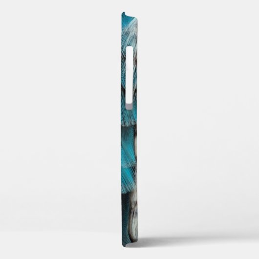 Zwarte en blauwe veren Case-Mate iPhone case (Achterkant / Links)