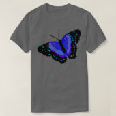 Zwarte en blauwe vlinder 3 t-shirt (Design voorkant)