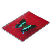 Zwarte en blauwe vlinder notitieboek (Linkerzijde)