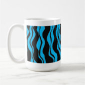 Zwarte en blauwe Zebra streep Koffiemok (Links)