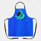 Zwarte en Blauwgroen bètavis Schort (Voorkant)