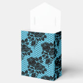 Zwarte en Blauwgroen blauwe bruiloft Bedankdoosjes (Geopend)