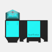 Zwarte en Blauwgroen blauwe zoete 16-jarige partij Bedankdoosjes (Uitgevouwen)