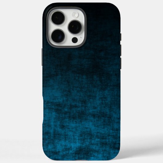 Zwarte en Blauwgroen Grunge Ombre Textuur Case-Mate iPhone Case (Achterkant)