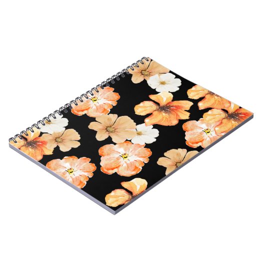 Zwarte en bloeiende noteboy notitieboek (Linkerzijde)