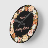 Zwarte en Blush Sewing Room Ronde Klok (Hoek)