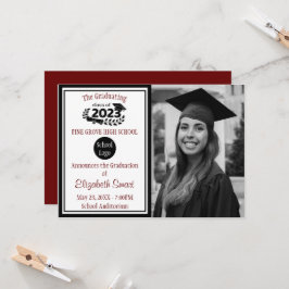 Zwarte en Bourgogne klasse van 2023 Afstuderen Kaart