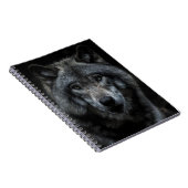 ZWARTE EN BROEIENDE WOLF-SCHIJVEN NOTITIEBOEK (Rechterzijde)