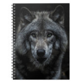 ZWARTE EN BROEIENDE WOLF-SCHIJVEN NOTITIEBOEK (Voorkant)