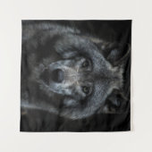 ZWARTE EN BROEIENDE WOLF-SCHIJVEN WANDKLEED (Voorkant (horizontaal))