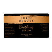 Zwarte en Bronze-serumlabels Etiket (Voorkant)