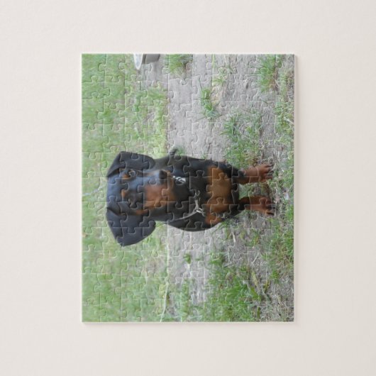 Zwarte en bruine Dachshund Legpuzzel (Verticaal)