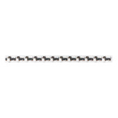 Zwarte en bruine dachshunds Satin Ribbon Satijnen Lint (Voorkant)