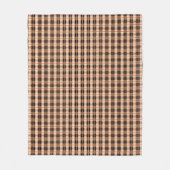 Zwarte en bruine Engelse tartan plaid Fleece Deken (Voorkant)