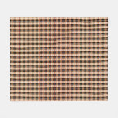 Zwarte en bruine Engelse tartan plaid Fleece Deken (Voorkant (Horizontaal))