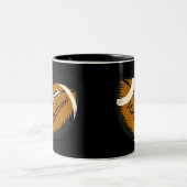 Zwarte en bruine Football Mok (Center)