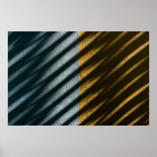 Zwarte en bruine gestreepte textiel poster (Voorkant)