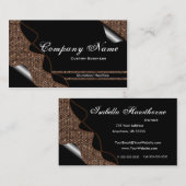 Zwarte en bruine Glas in lood Tile Visitekaartjes (Voorkant / Achterkant)