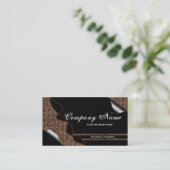 Zwarte en bruine Glas in lood Tile Visitekaartjes (Staand voorkant)