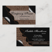 Zwarte en bruine Glas in lood Tile Visitekaartjes  (Voorkant / Achterkant)