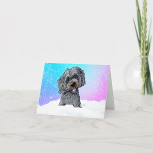 Zwarte en bruine Goldendoodle  Kaart