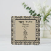 Zwarte en bruine Griekse mediterrane douche Kaart (Staand voorkant)