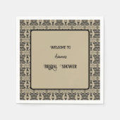 Zwarte en bruine Griekse mediterrane douche Servet (Voorkant)