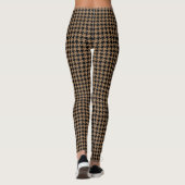 Zwarte en Bruine Houndstooth Leggings (Achterkant)