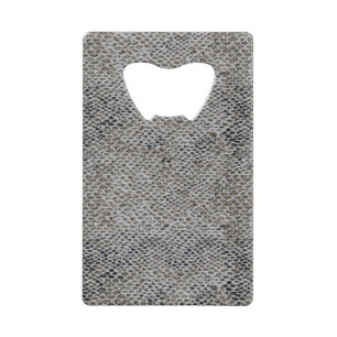 Zwarte en bruine slang creditkaart flessenopener