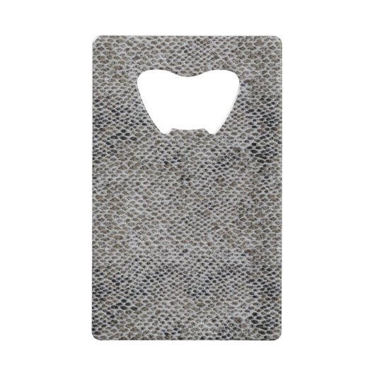 Zwarte en bruine slang creditkaart flessenopener (Voorkant)