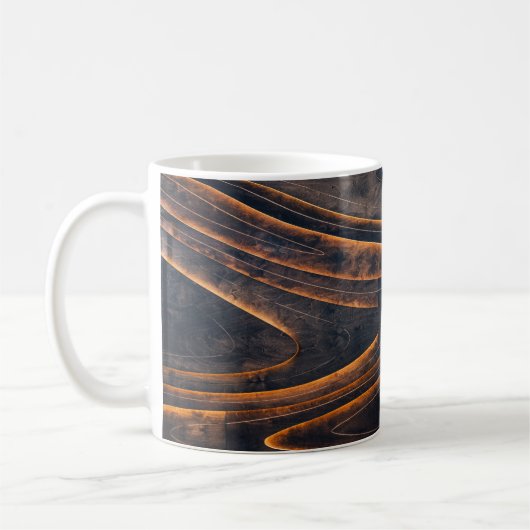 Zwarte en bruine trappen koffiemok (Links)