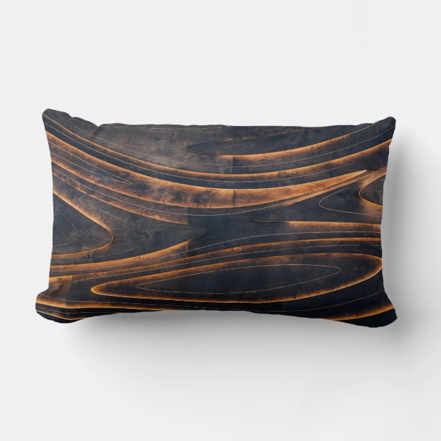 Zwarte en bruine trappen kussen (Voorkant)