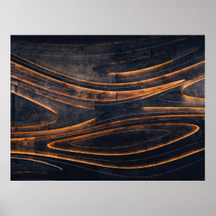 Zwarte en bruine trappen poster