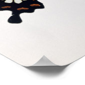 Zwarte en bruine vlinder poster (Hoek)