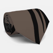Zwarte en bruine zakelijke Stropdas (Opgerold)