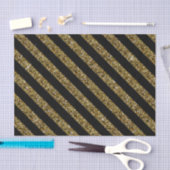 Zwarte en Confetti Gold Stripes Tissuepapier (Craft)