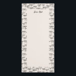Zwarte en Crème Eenvoudige Bogen Persoonlijke Lijs Magnetisch Notitieblok<br><div class="desc">Eenvoudige en lieve handgetekende bogen in zwart op warm wit geven dit magnetische notitieblok een zorgeloze en vrolijke lucht,  ideaal voor een kluisje voor een jongedame,  een slaapkamerkoelkast of een verfijnd en verhoogd huis. De aangepaste tekst bovenaan laat u beslissen wat voor soort notitieblok u wilt dat het is.</div>